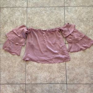 Solemio strapless mauve top!